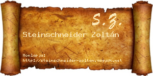 Steinschneider Zoltán névjegykártya